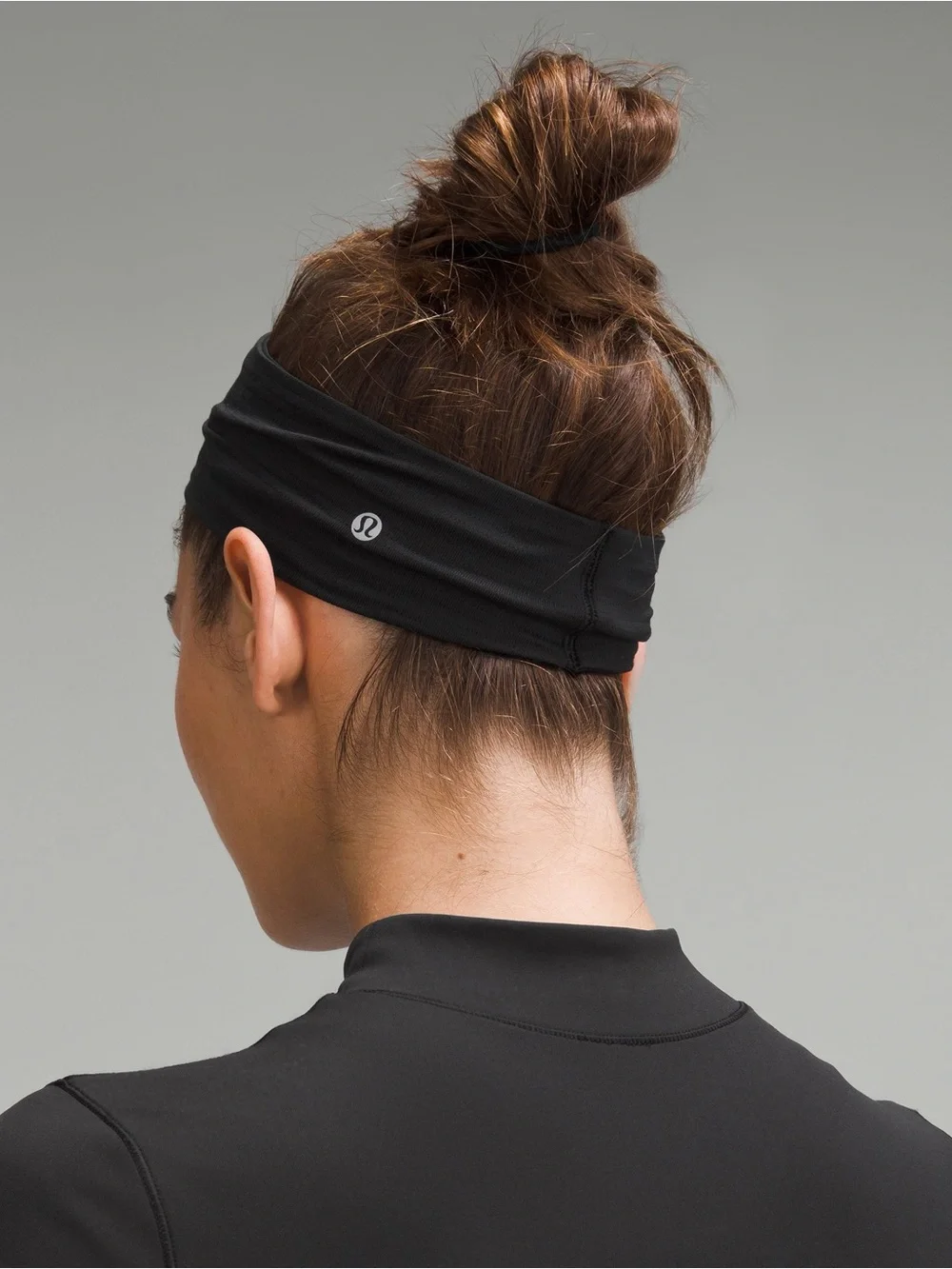 lululemon athletica Black Stretch Headband with Logo